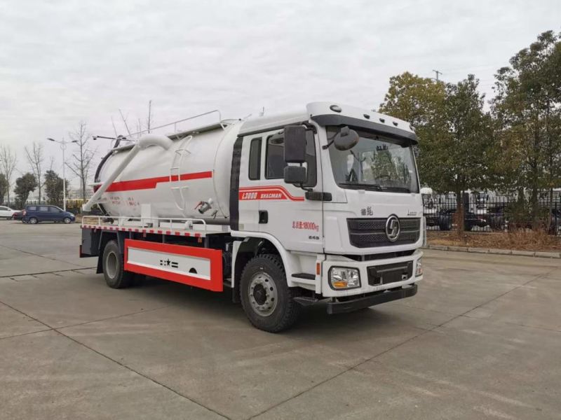 High Quality Shacman 12m3 Vacuum Sewage Suction Tanker Truck with Vacuum Pump for Sales
