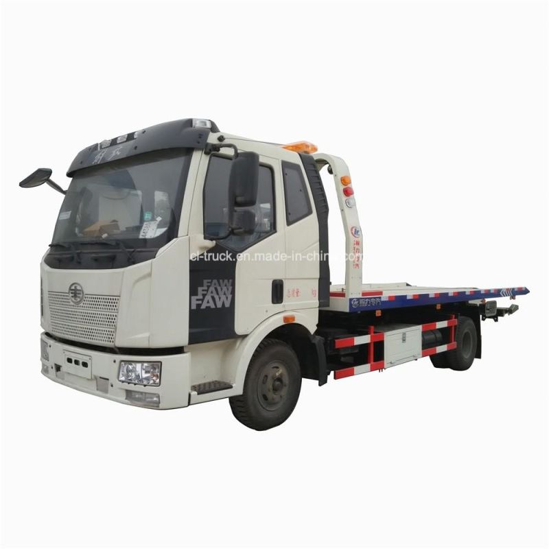 Good Quality Dongfeng 6 Ton Wrecker Towing Truck Flat Bed Wrecker Truck with Crane