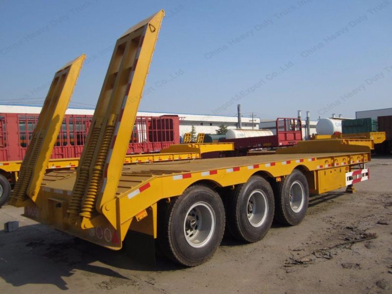 3 Axles 13m Length 60tons Gooseneck Lowbed Semi Trailer Lowboy Trailer