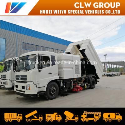 China Dongfeng 6-Wheel 190HP Vacuum Suction Street Cleaning Truck 8cbm Road Washing Sweeper Truck