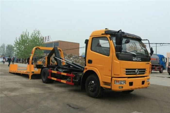 Dongfeng 4t 5ton Towing Trucks Full Landing Bed Low Angle Road Rescue Wrecker Recovery Tow Truck