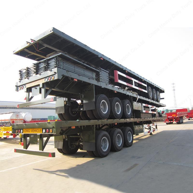 Sinotruk Truck Trailer Manufacturers Flatbed Container Semi Trailer for Sale