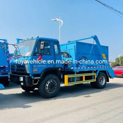 Dongfeng LHD Rhd 6ton 8ton Swing Arm Garbage Truck Refused Collector Garbge Truck 9m3 10m3 Self-Discharging Skipper Garbage Truck for Sale