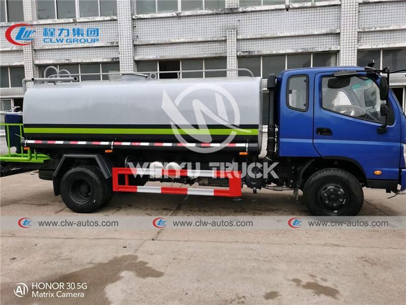 Foton Forland 10000liters 10cbm 10tons Water Sprinkler Truck Water Spraying Truck with High Pressure Water Cannon