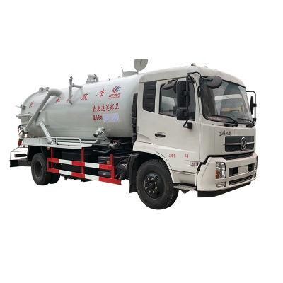 Dongfeng Kingrun 4X2 Sewage Suction Truck 10m3 10000lites Cbm Vacuum Sewer Cleaner Vacuum Truck for Sale