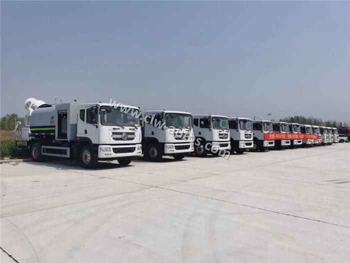 Dongfeng 10cbm Water Mist Spray Dust Suppression Disinfectant Spray Truck with 60m Mounted Water Sprayer