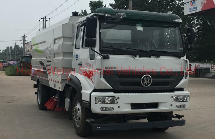 China Sinotruk 8tons City Street Cleaning Machine Vacuum Cleaner 11-12cbm Road Special Garbage Sweeper Truck
