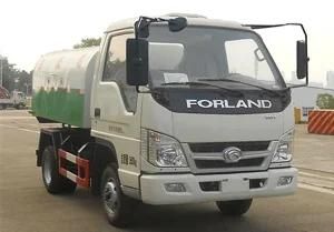 3cbm Foton Forland Euro 4 Barrel Hanging Type Garbage Delivery Transport Truck