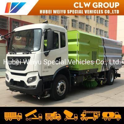 Dongfeng Two Brushes 16000liters/16L 8tons Road Washing and Sweeping Vehicle Vacuum Truck Mounted Road Sweeper
