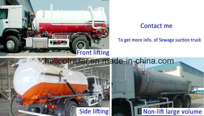 High Pressure Cleaning 4X2 Sewage Suction Tanker Truck