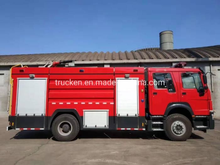 New 6 Wheels 7000L Foam and Water Fire Fighting Truck for Chemical Plant