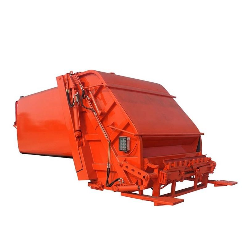 High Efficiently 6 Cbm Garbage Compactor Truck with Arc-Shaped Box Body and Compression System to Transport Urban Sewage