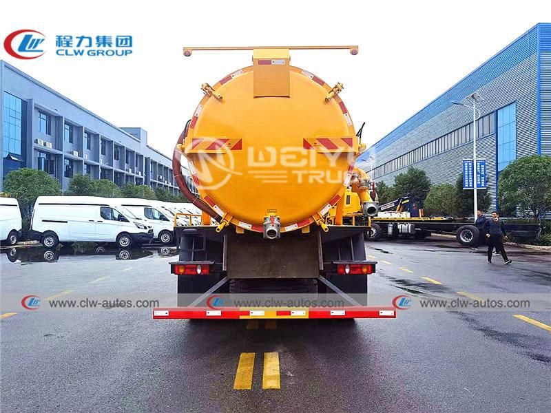 12000liters 12tons Dongfeng Tianjin Kinrun 4X2 Vacuum Sewage Suction Sewer Tanker Truck Septic Tank Truck for Sanitation Services