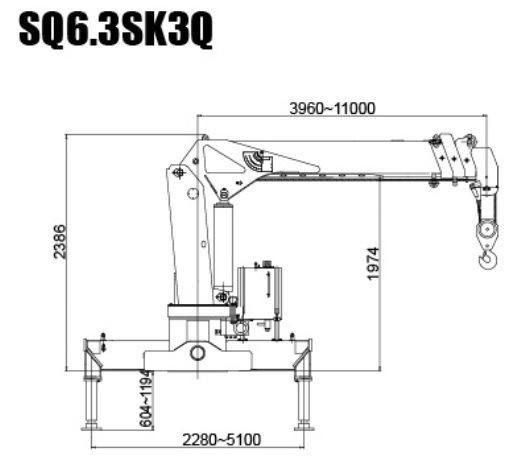 Sinotruk HOWO 4X2 Capacity 5tons 8tons 10tons Tow Crane Truck