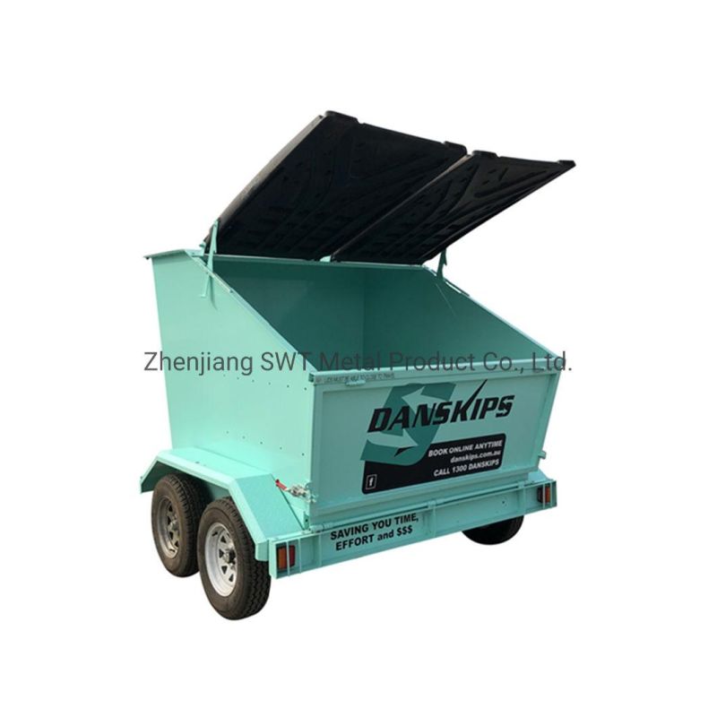 Best Seller Overturned Plastic Spraying Dustbin Trailer