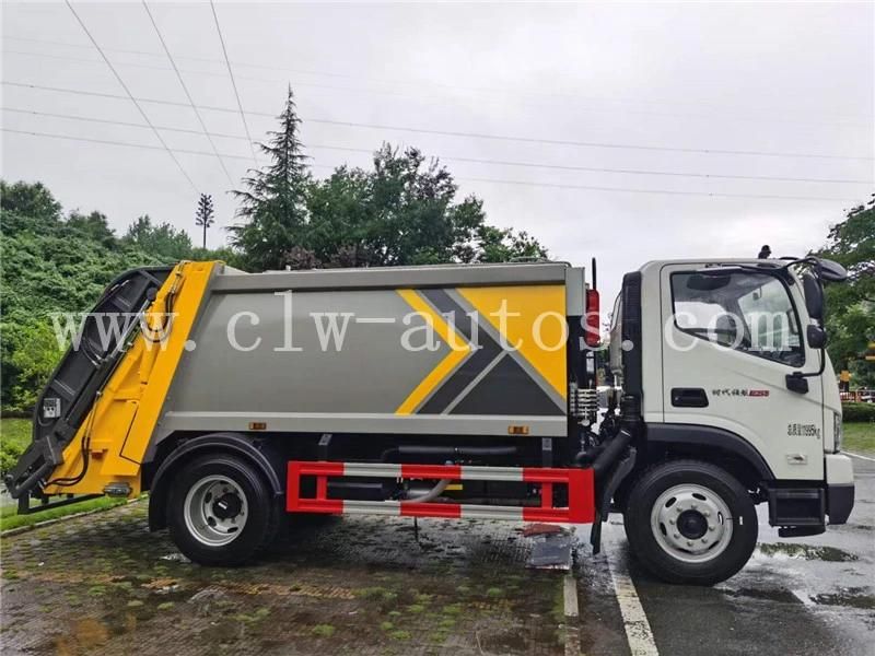 Foton Forland 9000liters 9cbm 4X2 Compactor Garbage Truck Trash Collection Truck Garbage Removal Truck for Sanitation Services