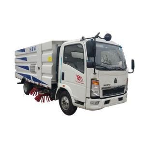 Lowest Price HOWO Brand 6 Wheeler Brand New Rhd Truck Mount Street Runway Sweeper for Sale