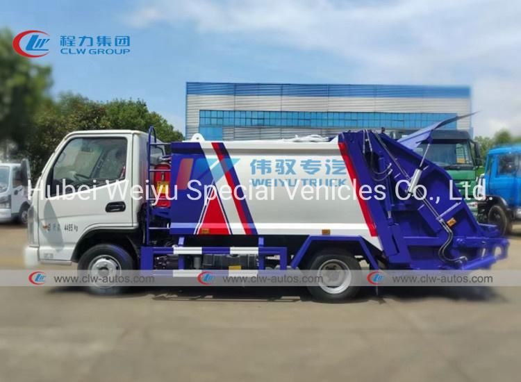 Dongfeng 4X2 120HP 6m3 3tons Container Compression Garbage Collection Sanitation Compressed Garbage Refuse Compactor Truck