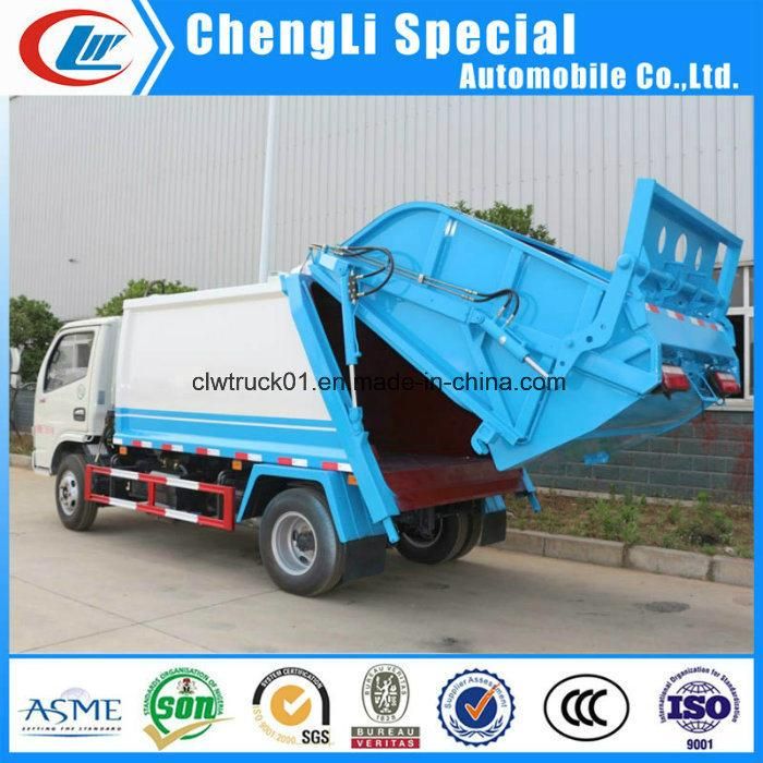 4X2 Dongfeng 5cbm Garbage Compactor Truck