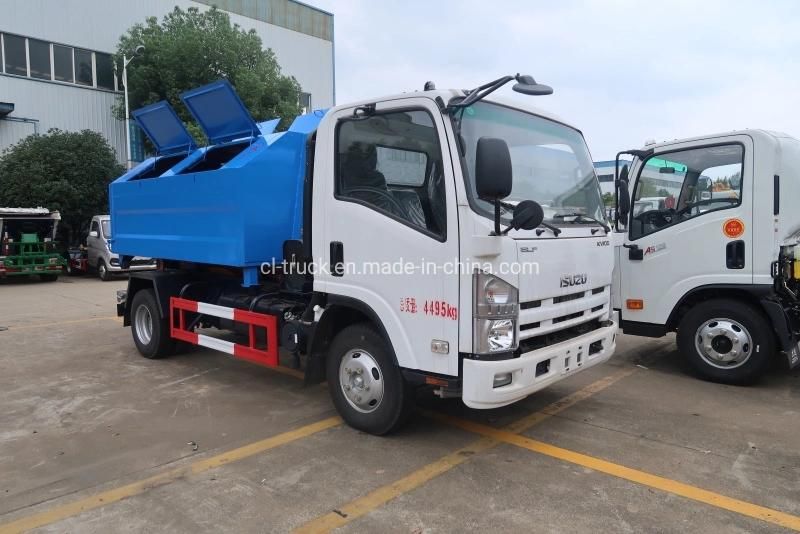 I Suzu 5tons 5m3 Hook Lift Container Garbage Truck
