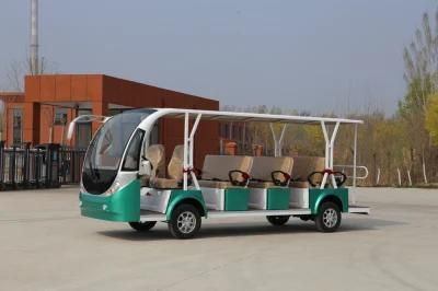 14 Passenger Beatiful Vehicles Electric Shuttle Bus City Tourist Sightseeing Car with 72V Battery