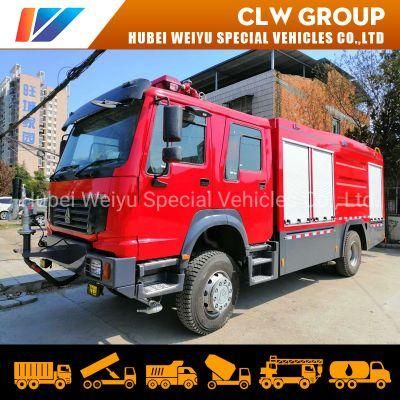 Sinotruk HOWO 4X4 Offroad Fire Rescue Truck with 4000L-6000L Water Foam Tank Fire Engine Fire Fighting Truck