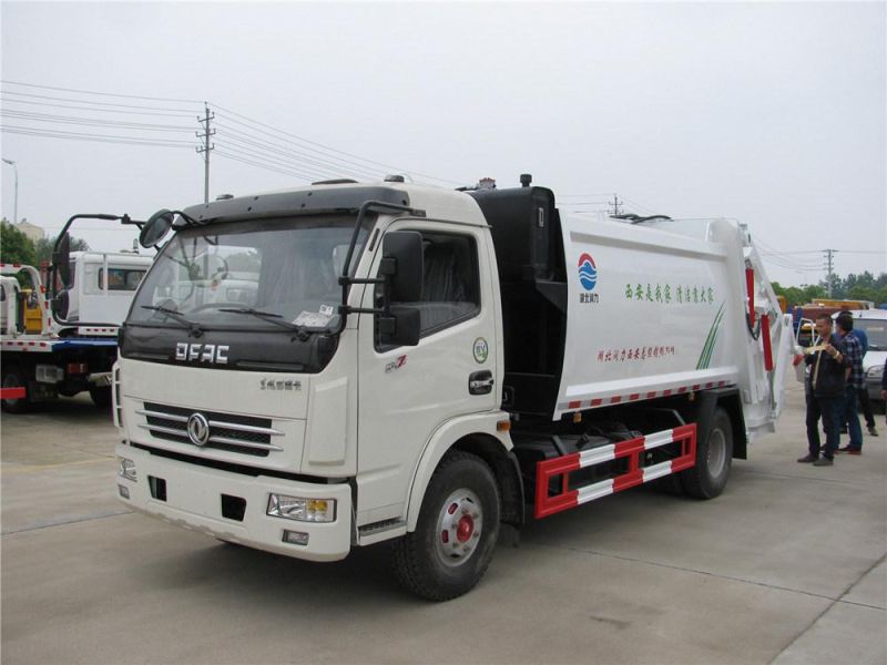 DFAC 4X2 8 M3 New Compactor Garbage Waste Refuse Truck for Sale with Rear Scoop Collection