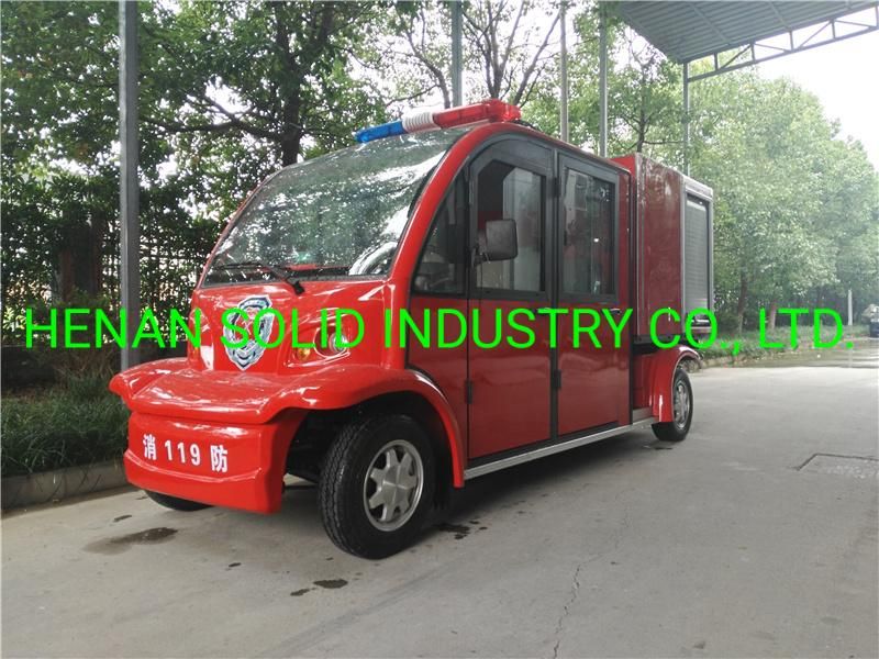 Battery Electric Motor Operated 2 Seaters Electric Fire Fighting Truck