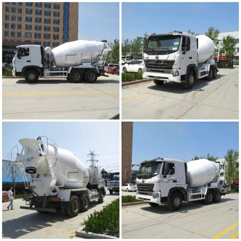 HOWO A7 6X4 White Self Loading Pump Mixer Concrete Truck