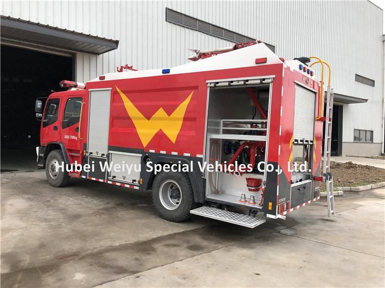 6-Wheel 240HP 7000liter 7cbm Water Tanker Fire Fighter Truck Isuzu 7tons Fire Truck for Airport
