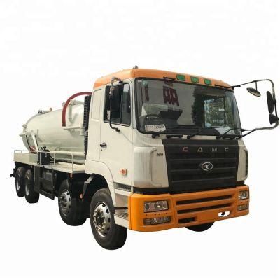 Camc 8X4 Heavy Duty 12 Wheels 20m3 20000liters High Pressure Cleaning Vacuum Suction Truck