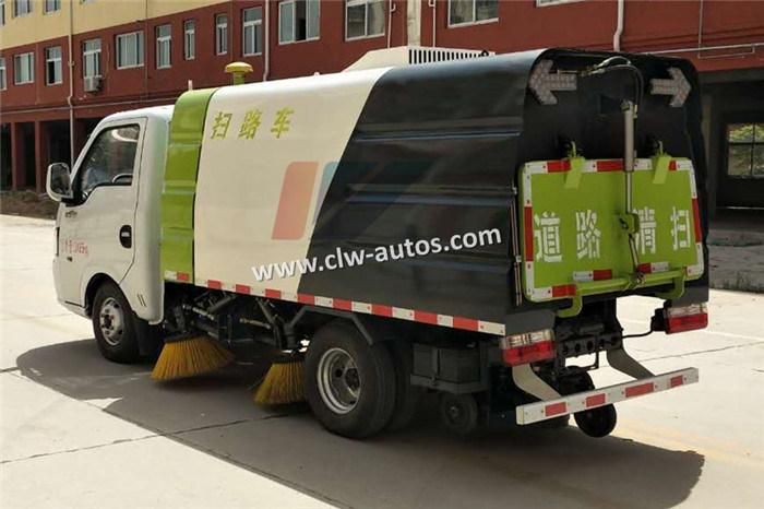 Dongfeng 2ton Road Cleaning Sweeping Truck High Pressure Washing Road Sweeper Truck