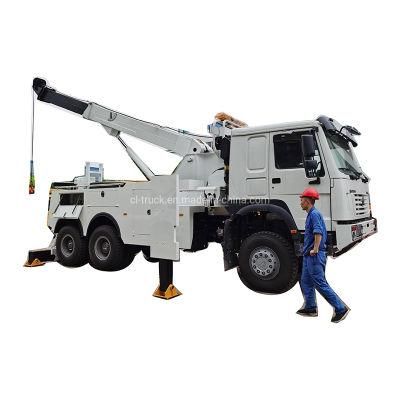 Factory Direct Selling HOWO 6X6 Type 12tons 10tons Full Drive Recovery Wrecker Truck