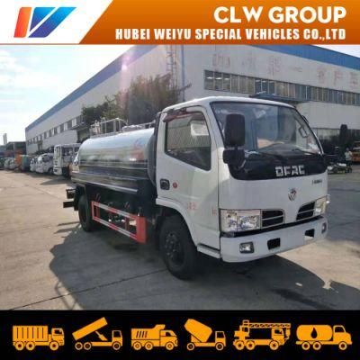 5tons Water Tanker Truck Drinking Water Transportation Stainless Steel Sprinkler Bowser