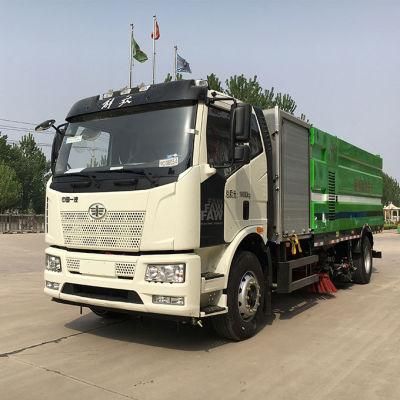 FAW Road High Pressure Cleaning Truck Brooms Vacuum Sweeper Vehicle