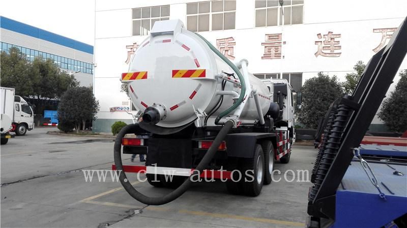 Sinotruk HOWO 6X4 336HP 12000liters Sewage Suction Truck Vacuum Sewer Suction Tank Truck