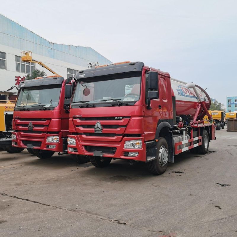Sinotruk HOWO 4X2 12000liter Vacuum Sewage Suction Truck /Sewage Truck on Sales