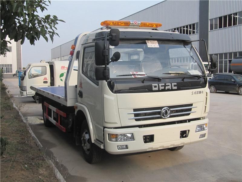 Dongfeng 6 Wheel 4t Flatbed Wrecker Truck