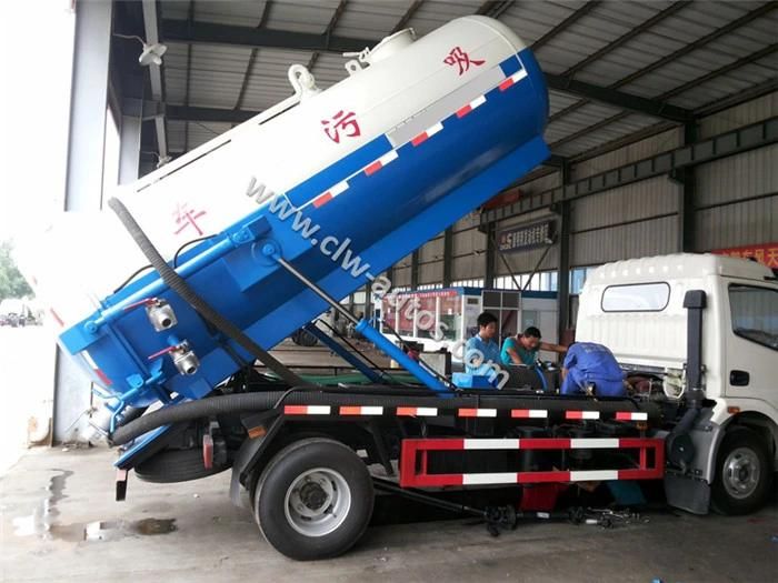 Dongfeng Furuica 4X2 3000liters Mini Vacuum Sewage Suction Tank Truck Sewer Suction Truck Septic Tank Truck