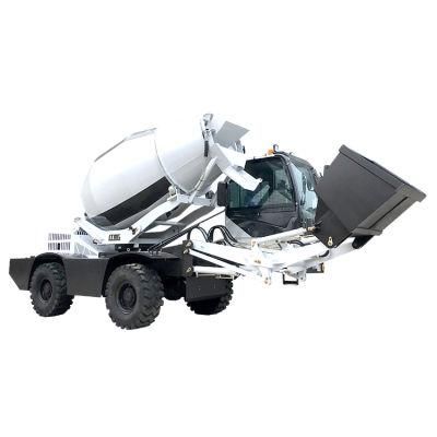 Cement Mixing in a Mobile with Pump Concrete Mixer Car