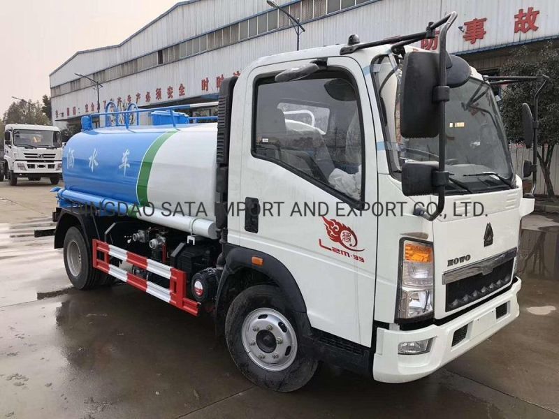 Light Duty HOWO 5000L 4X2 Water Tanker Truck