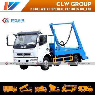 China Factory Dongfeng 3/4/5/6/7cbm 3000-7000liters Waste Collector Skip Loader Swing Arm Garbage Truck