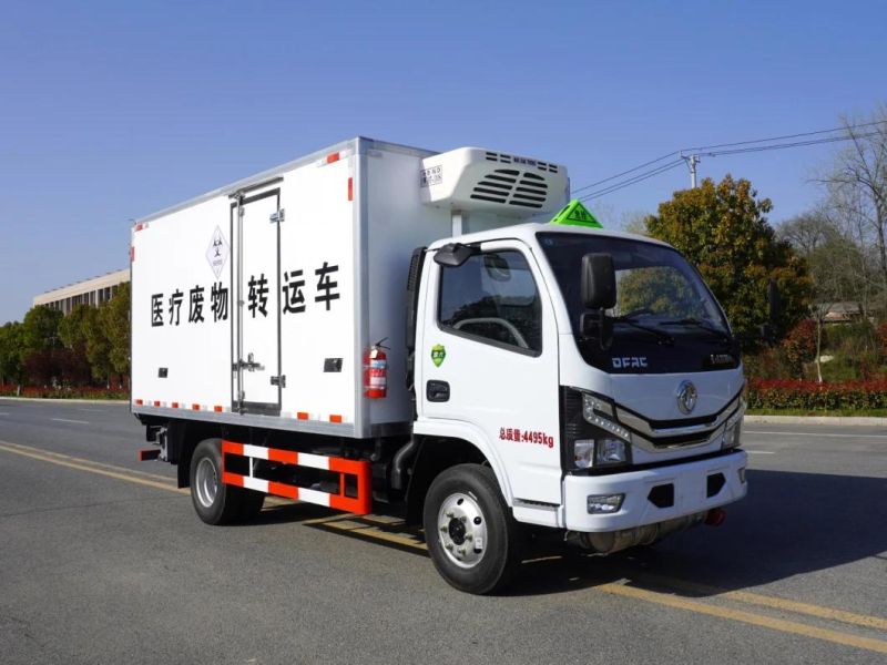 Hot Sale Dongfeng 4X2 4m 5 Ton Frozen Vaccine Transport Vehicle Medical Waste Refrigerated Transportation Truck for Hospital
