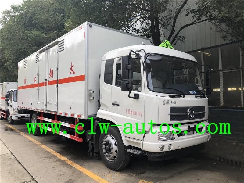 Dongfeng Tianjin 8tons 35cbm Hazardous Chemicals Transport Cargo Van Truck