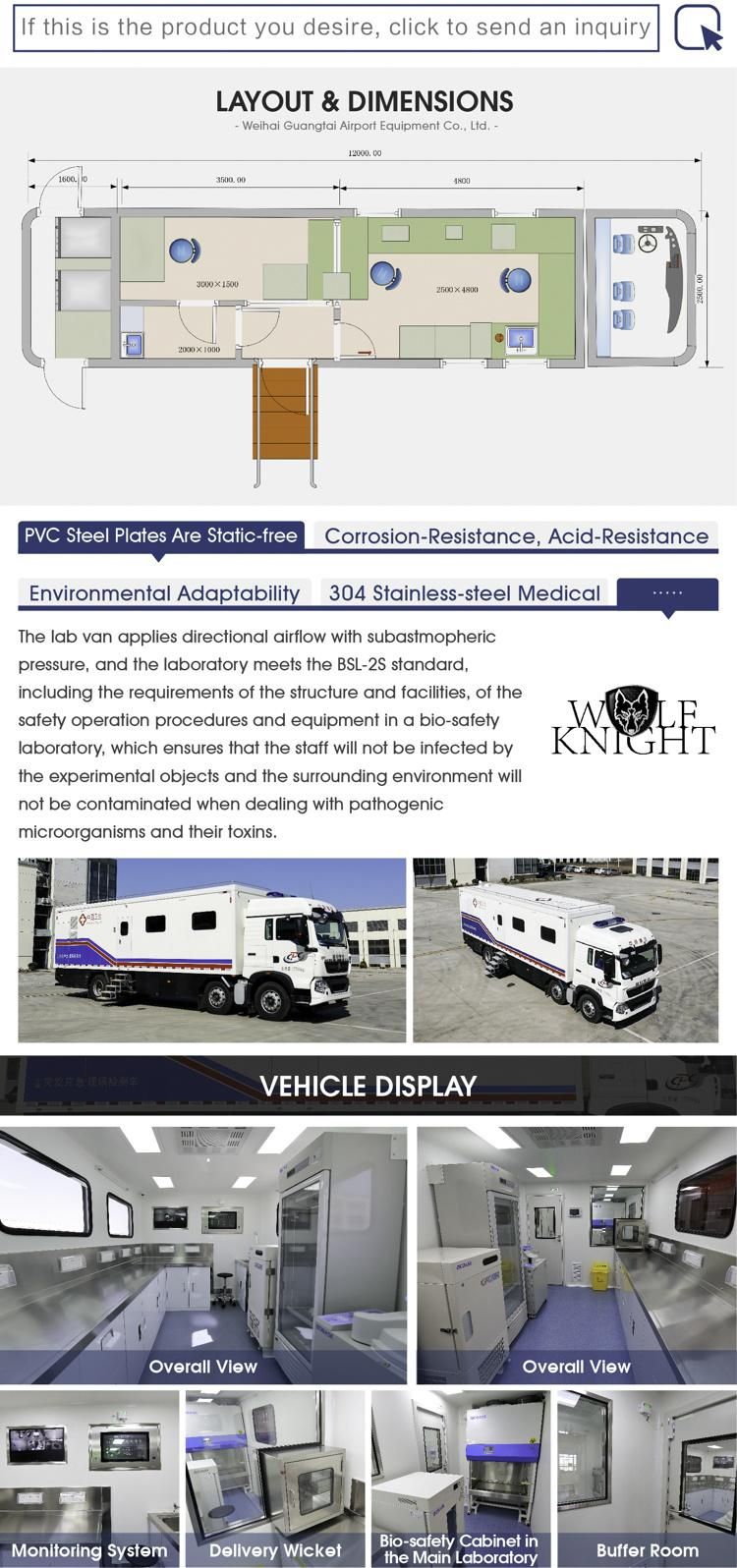High-Class Mobile Superior Efficiency Mobile Laboratory Vehicle