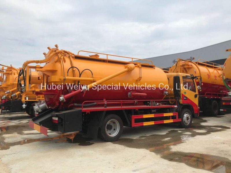 Factory Price Dongfeng Brand 4mm Carbon Steel Tank Vacuum Suction Truck Waste Water Transport Truck