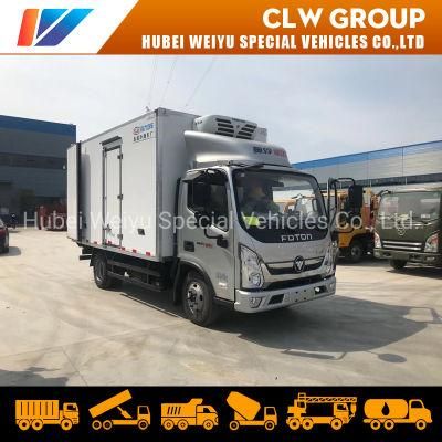 Foton Aoling 5tons 6tons 7tons 8tons Fresh Meat Vegetables Refrigerated Truck 4X2 Refrigerator Van Box Truck