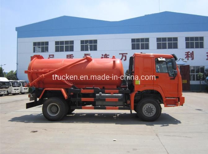 Factory Supply HOWO 10m3 Vacuum Cleaner Fecal Sewage Truck with High Quality