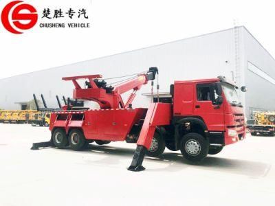 HOWO 8X4 371HP 420HP 360 Degree Rotation Rotator Road Recovery Truck Vehicle 30 Tons 50ton 70tons Rotator Emergency Wrecker Tow Trucks for Sale