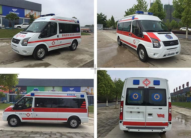 Ford High-Roof Monitoring Negative Pressure Ambulance Vehicle Emergency Rescue Patient Transport Ambulance